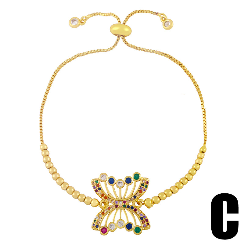 الجملة مجوهرات البوهيمي اللون الزركون فراشة النحاس سوار Nihaojewelry display picture 5