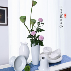 Japanese Ohara-ryu flower arrangement white Ohara-ryu flower arrangement professional flower arrangement creative ceramic Kenzan flower arrangement vessel