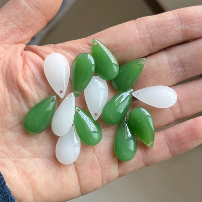 12*22mm捷克琉璃单孔水滴 水晶玻璃吊坠 发簪头饰服饰DIY饰品配件|ms