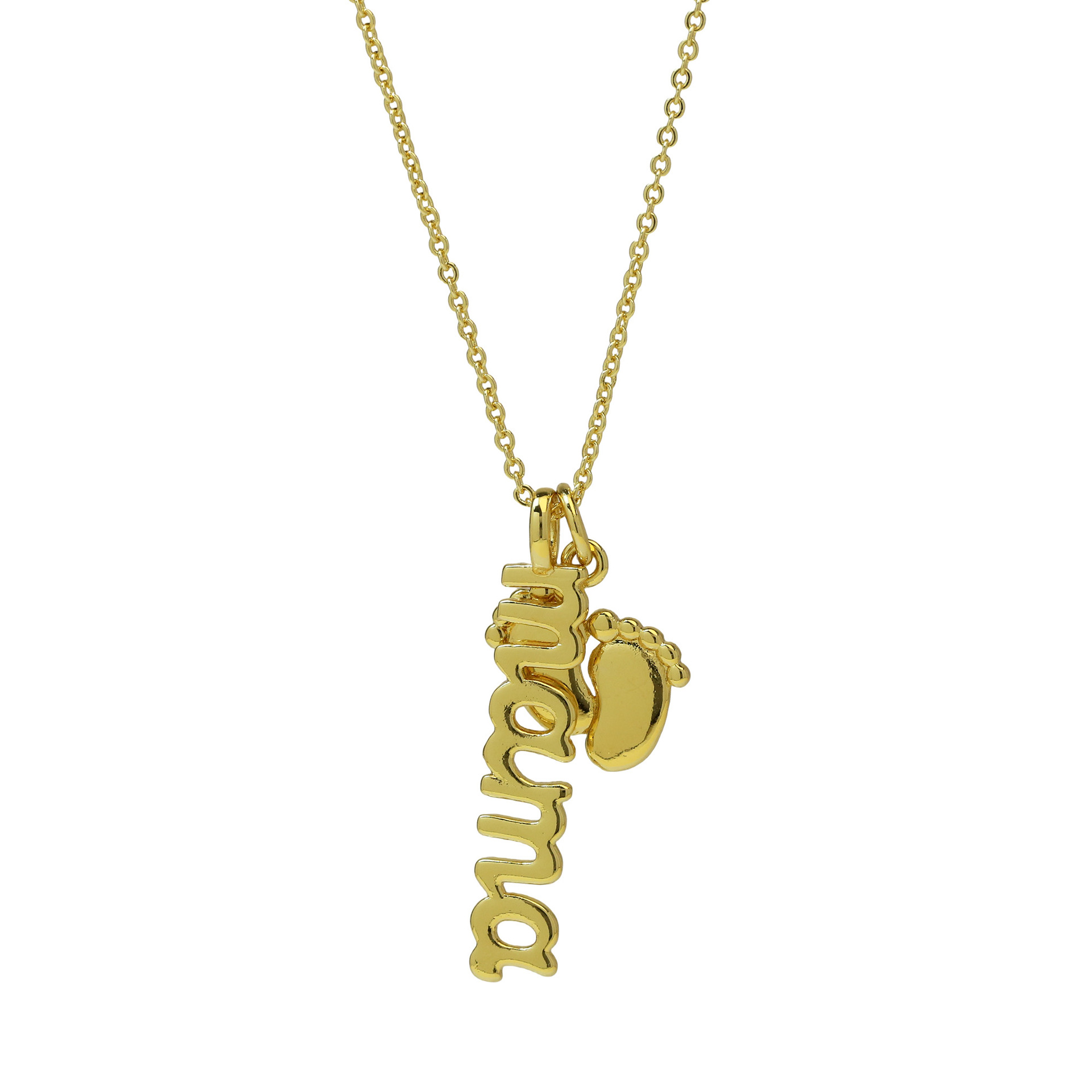 All Seasons Season Women's Gender Wholesale Jewelry Simple Style Letter Copper Plating Cable Chain Pendant Necklace