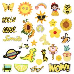 廠家卡通花朵刺繡布貼diy服裝輔料裝飾熨燙補丁貼跨境貨源