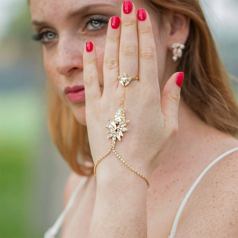 Браслет в богемном стиле со стразами, трансграничный высококачественный браслет с геометрическими варежками, браслет для свадебного банкета, аксессуары