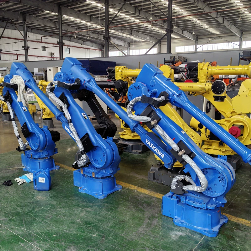 Подержанный Yakawa 6 оси промышленный робот ход 3.1m нагрузка 20KG резки и обработки MH50-20 механическая рука