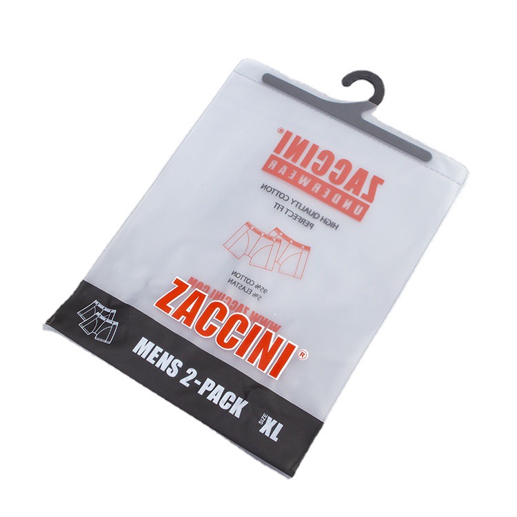 厂家定透明防尘PVC内裤包装纽扣挂钩袋子定印LOGO
