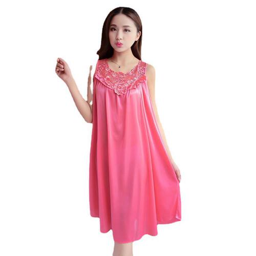 Summer New Chiffon Nightgown for Women Sexy Fashion Mid-Cup Sleeveless Backless Bodysuit with Lace Loose Homecoming Dress