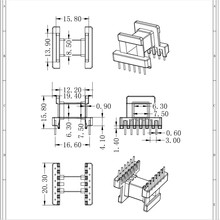 EF20D(6+6)变压器骨架 电木骨架定制批发