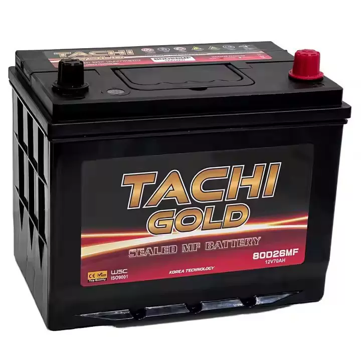源头工厂外销长寿命高性能MF80D26L/R汽车铅酸蓄电池12V70AH电瓶