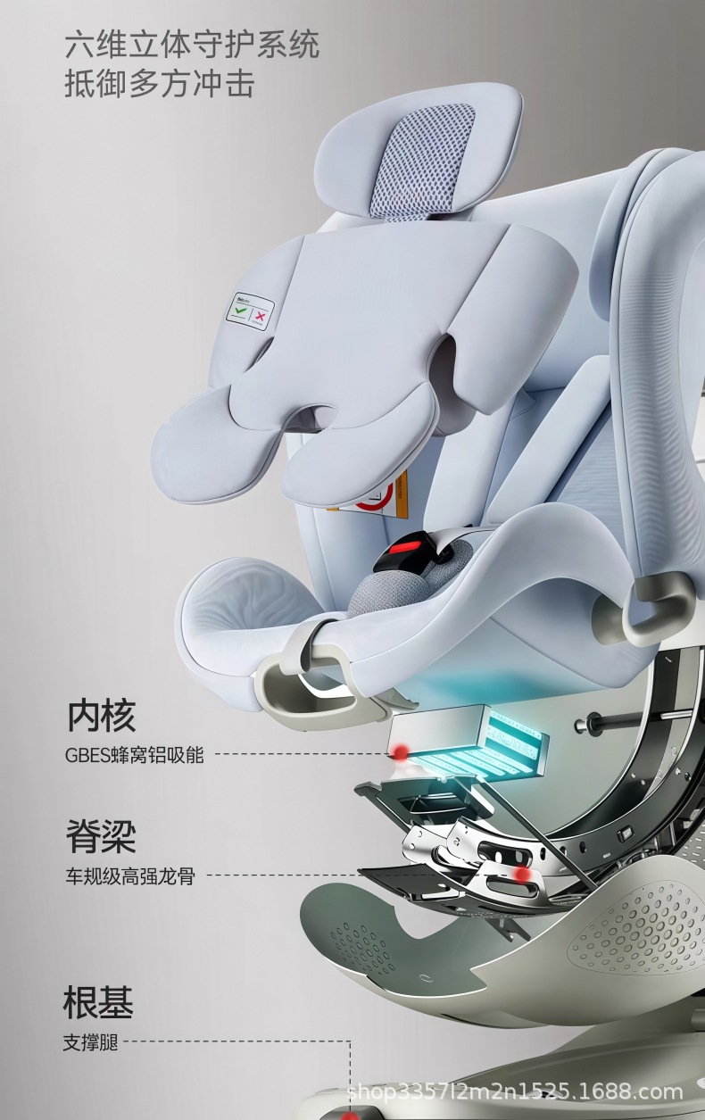Gb Goodbaby Safety Cabin No. 1 S Baby 8 Series High-Speed Kidsren's 360 Rotation Car Safety Seat 0-7 Years Old
