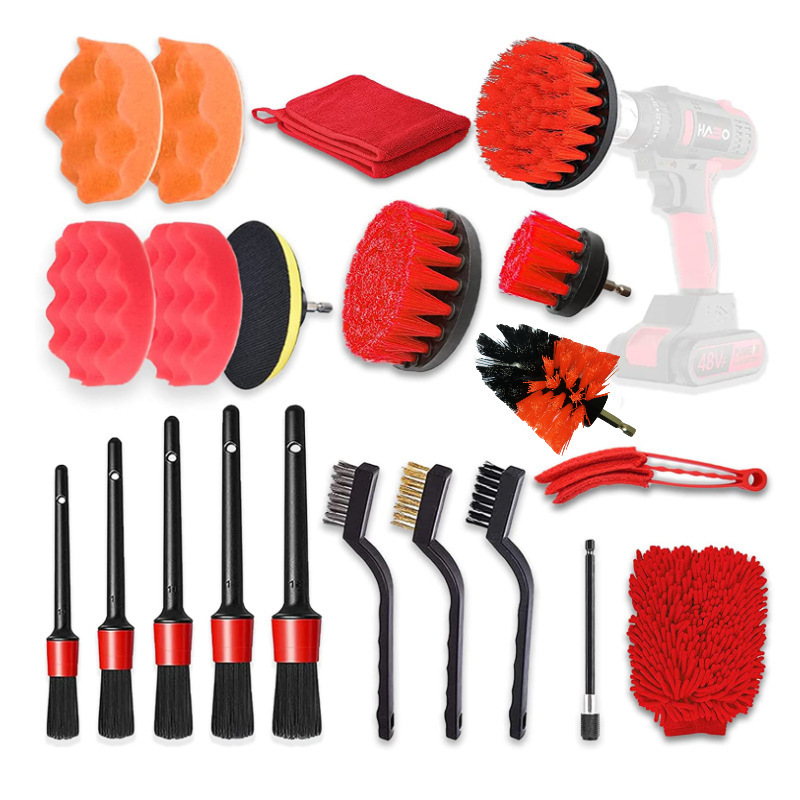 전동 드릴 브러시 상세 브러쉬 세차 21 장 세트