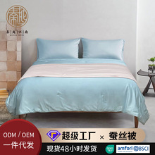 桐乡蚕丝被厂家直销品牌ins风柞蚕丝填充蚕丝被手感舒适夏凉被轻