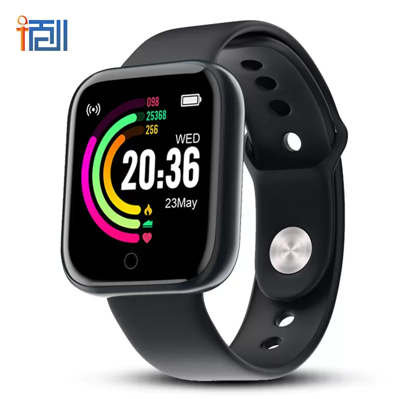 y68智能手环彩屏心率血压蓝牙计步运动手环跨境新款d20智能手环
