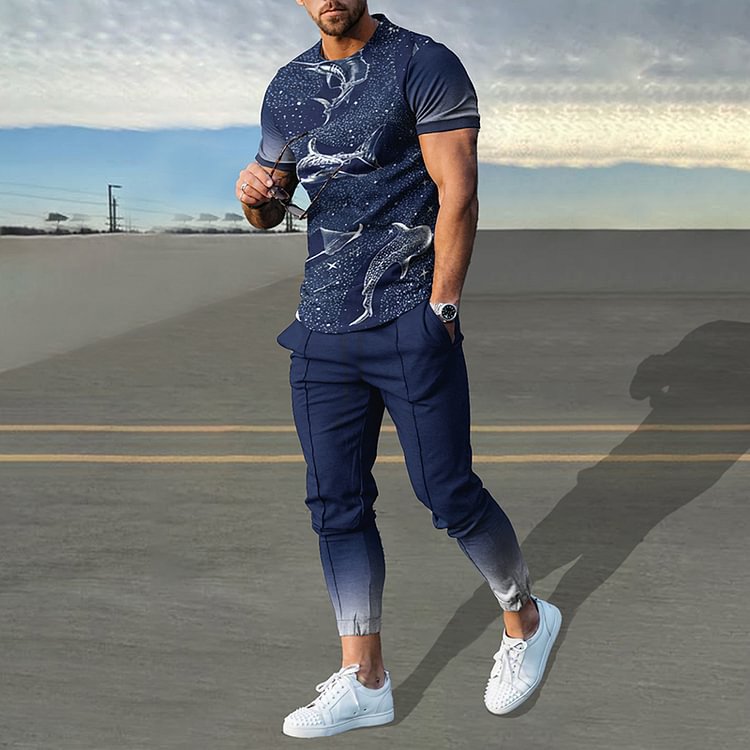 Herren Sport Set Kurzarm Mit 3d Digitaldruck Design_voghion.com