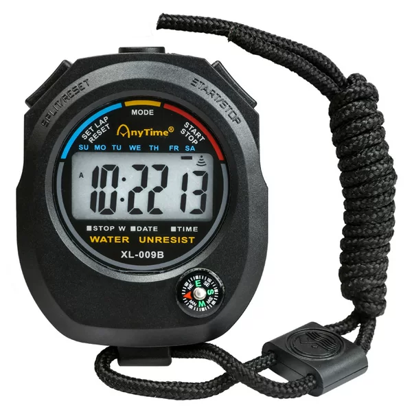 anytime electronic stopwatch multi-function timer large character display shockproof anti-magnetic track and field training competition running watch