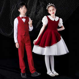 六一儿童演出服中小学生大合唱团诗歌朗诵服装男女童礼服舞蹈表演