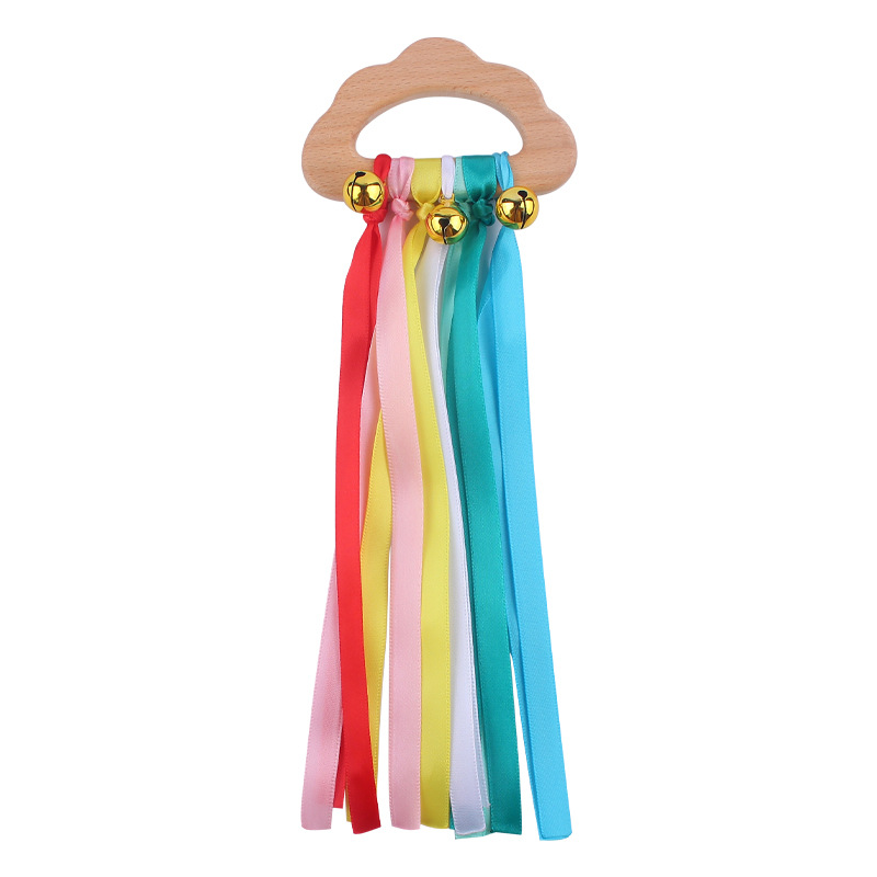 Bebé de dibujos animados haya nube mordedor 26cm creativo bebé campana grande sacudida cinta haya sonajero juguete