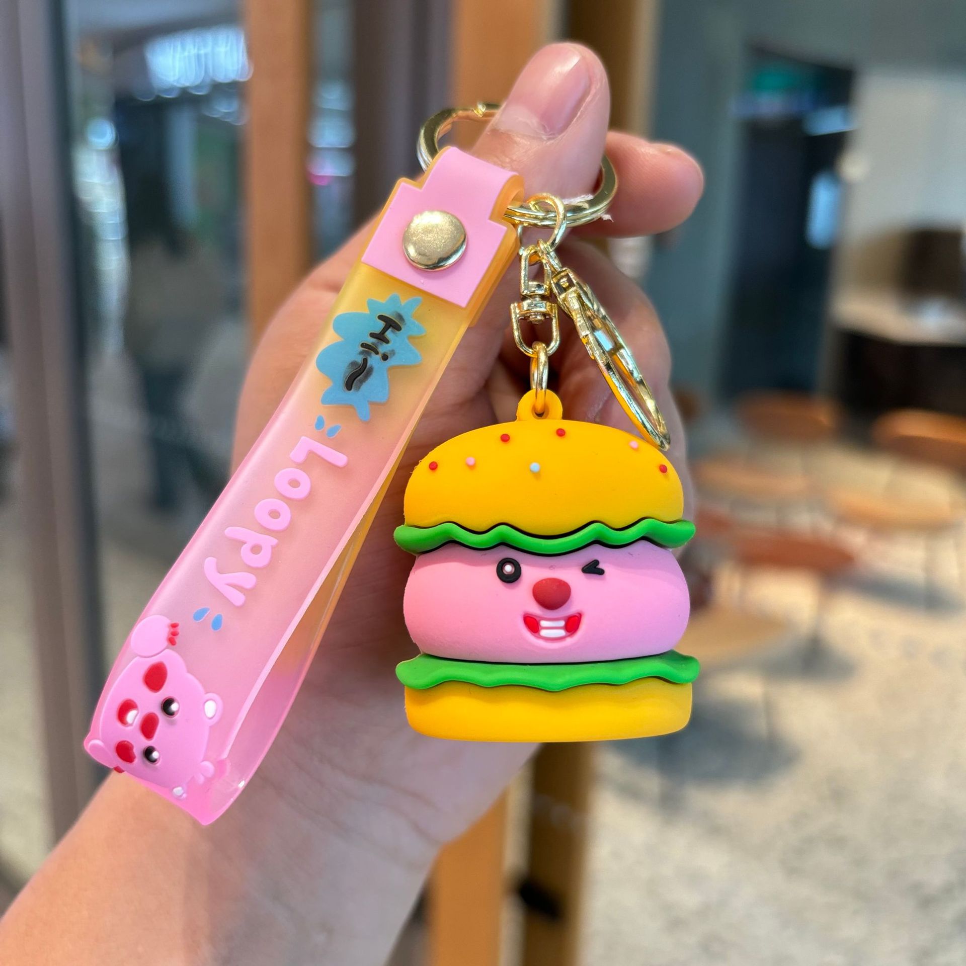 Nuevo pequeño castor llavero colgante polvo castor bolso de coche llavero de muñeca agarrar máquina llavero pequeño regalo