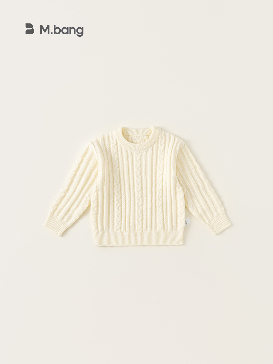 Yoobao suéter de niño camisa de punto de color sólido bebé con Huzhou tela interior ropa infantil blando de cuello redondo
