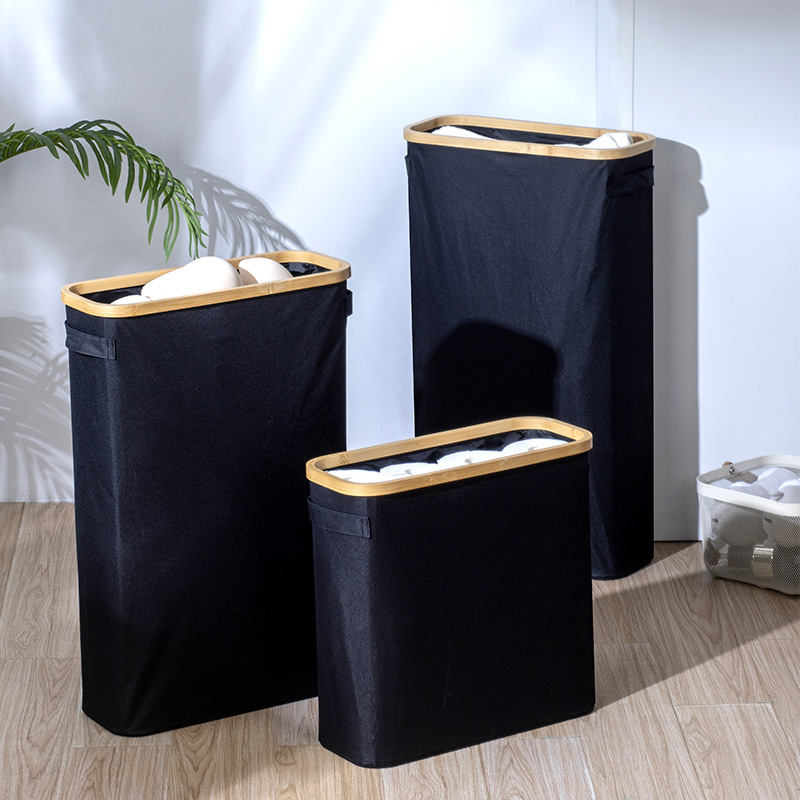 Cesta de ropa sucia transfronteriza con cubierta tela impermeable gran capacidad nan bambú canasta de almacenamiento de lavandería canasta de almacenamiento de chaqueta de tienda de hot pot