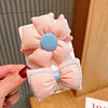 Hair accessory with bow, cloth, hair rope, hairgrip, flowered, no hair damage