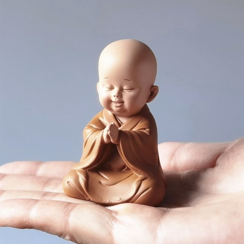 Ancient style monk ornaments Buddhist Zen home living room tea table creative figure doll bonsai landscape decoration i 2