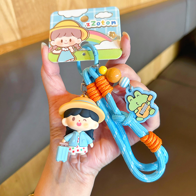 Offizieller Schreibtischkönig, Traumtagebuch, Schlüsselanhänger, Cartoon-Puppe, Mädchen, exquisiter Rucksack-Anhänger_voghion.com