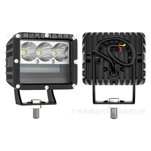 Car Led Work Light Driving Light Off-Road Vehicle A-Pillar White and Yellow Two-Color Spotlight 60W Fog Light Modified Car Light