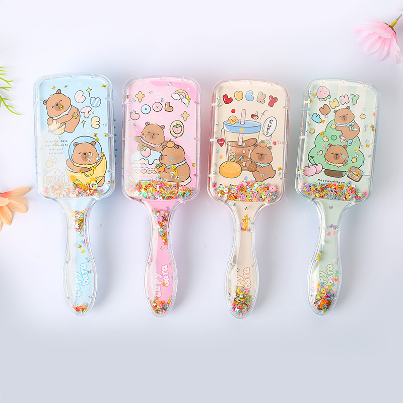 Transfronterizos Labubu Airbag Pein de dibujos animados de alto valor facial Labubu Sand Moving Sequin Pein de pelo Pein de masaje Airbag Pein Comercio Exterior