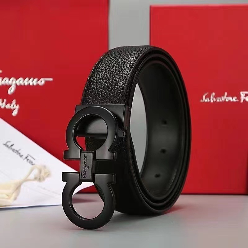 Lychee pattern black buckle [clip buckle-gift box] / 105cm