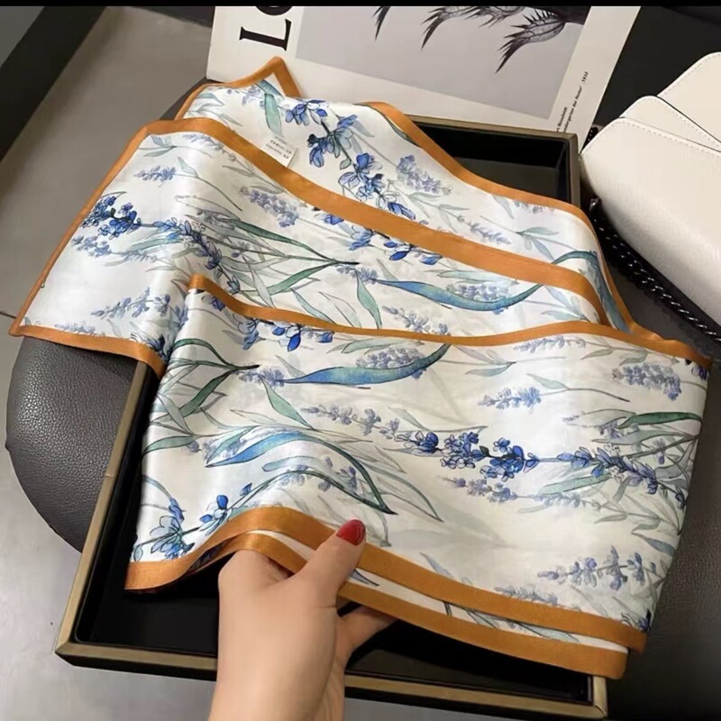 春夏季新款百搭小方巾时尚简约高级感绑包绑发飘带百搭丝巾围巾|undefined