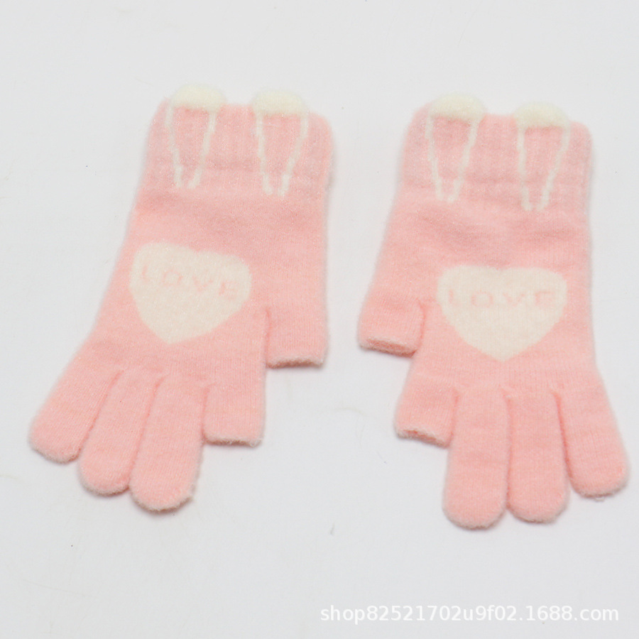 Children's gloves, cute keep warm ring for princess
