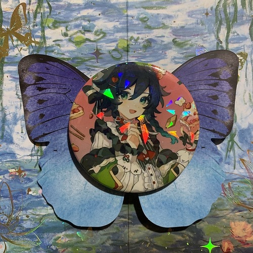 Animation and game fan peripheral badges, Wendy Maplehara and Manyo's two-dimensional brooch, clothes and school bag.