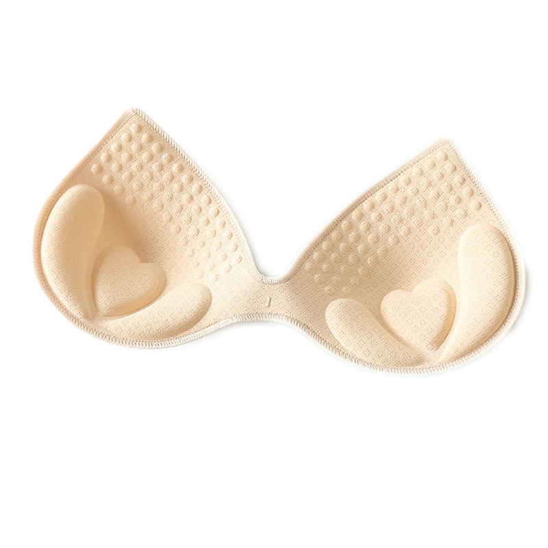 Almohadilla de pecho de látex biónico delgada cerradura deportes traje de baño almohadilla envuelta en el pecho molde empuje hacia arriba Junta insertar almohadilla de ropa interior de una pieza