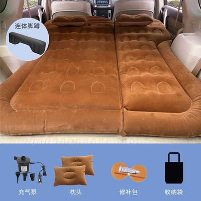 Sleeping Pad, Foldable Inflatable Bed, Vehicle-mounted inflatable bed - suv-honeycomb-flocking-brown-1-long-pier