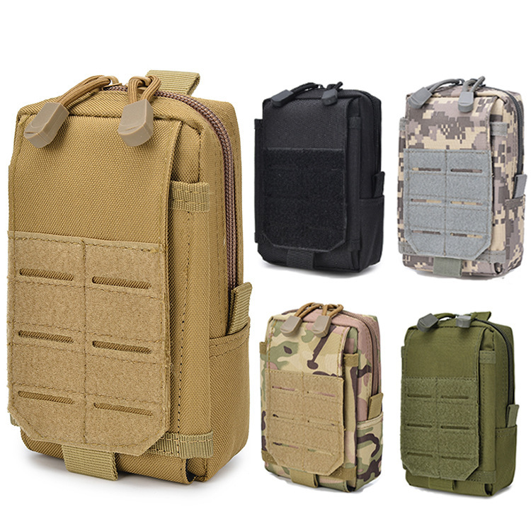 Tactical Waist Bag Outdoor Sports Multifunctional Military Fan Small Hanging Bag Mountaineering Bag Wearing Belt Middle-aged and Elderly Change Mobile Phone Bag