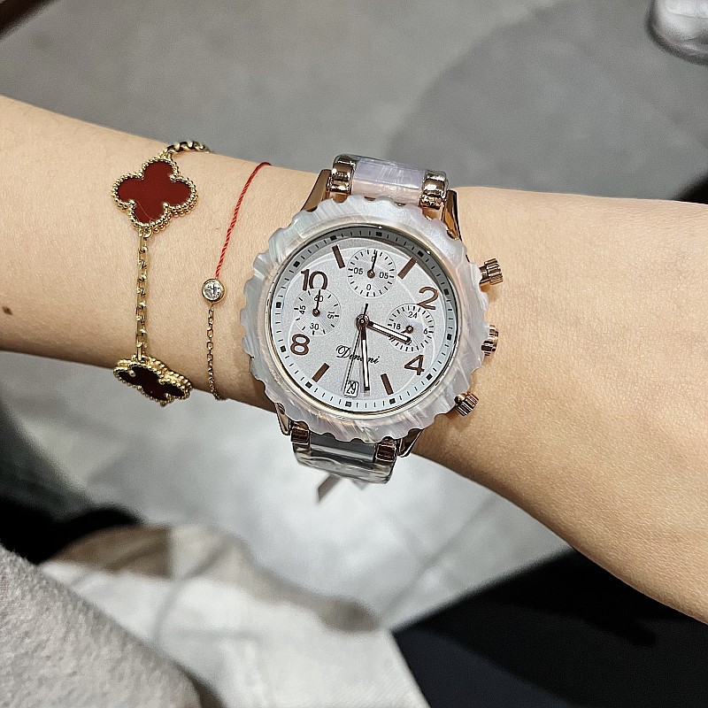 Timiny Modello in marmo colorato Cinturino per orologio alla moda Moda Internet Celebrity Digital Face Band Calendario Cinturino in acciaio Orologio da donna_voghion.com