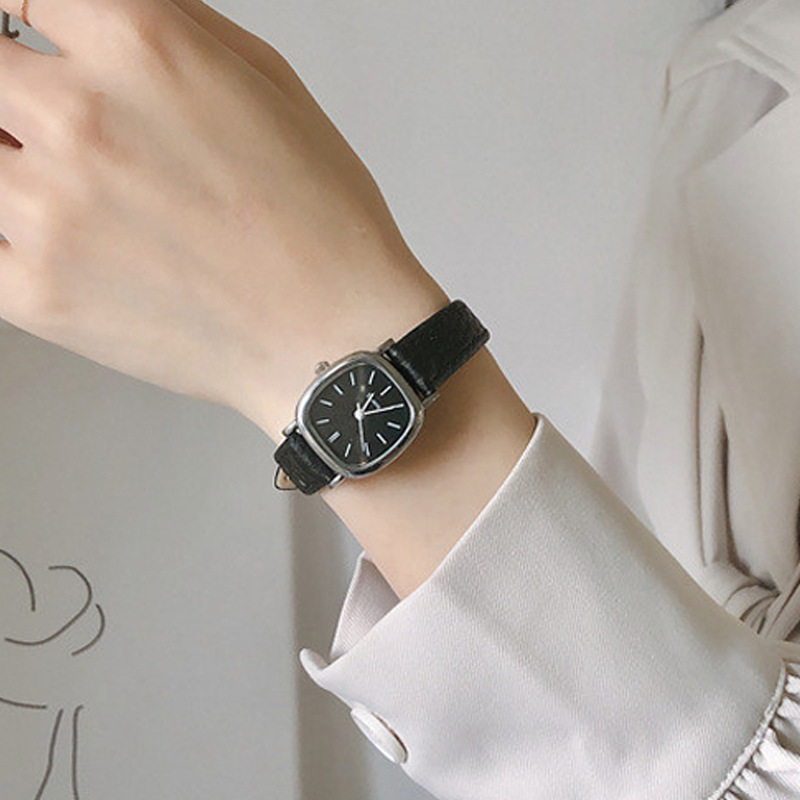 Belt—black belt, silver shell and black surface