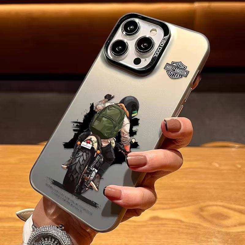 Nuevo chico motociclista para iPhone 16 funda para teléfono móvil Apple 15promax/14 /13pro12 Europa y América 11