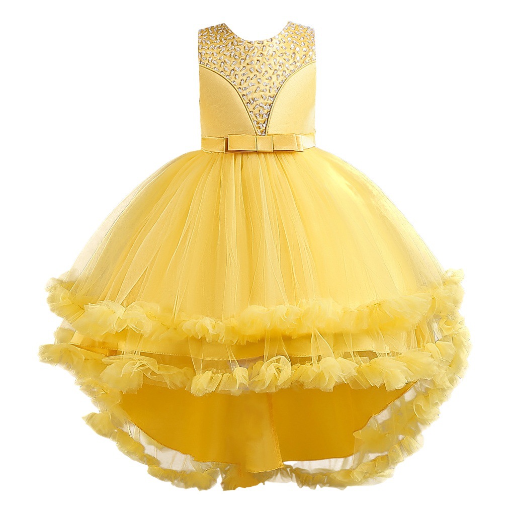 Vestido de niña vestido de princesa de la niña de las flores vestido de fiesta de piano anfitrión de pasarela de niña pettiskirt vestido de Navidad