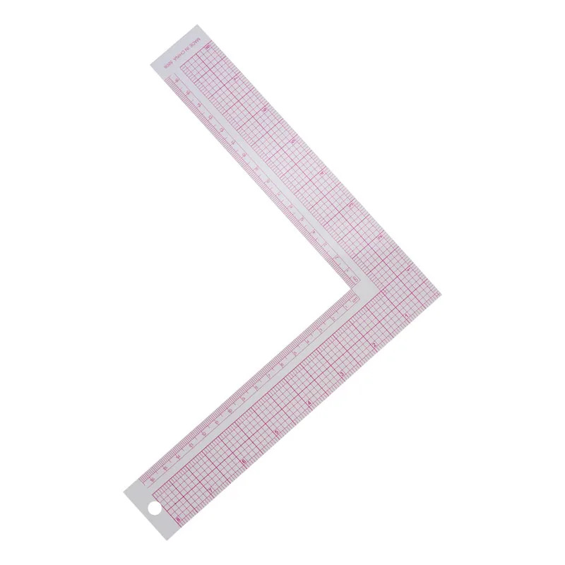 Diseño de impresión de ropa regla especial 5808 escala incorporada tipo L tamaño de regla cuadrada Regla 8 "16cm
