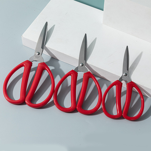 Stainless steel household scissors, powerful kitchen meat-cutting scissors, multi-functional tailoring scissors, student handmade art scissors