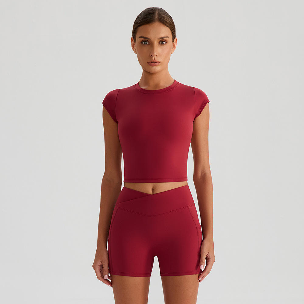 Set de ropa de yoga de diez recuerdos, ropa de entrenamiento de fitness de ocio al aire libre, ropa de entrenamiento de fitness de mujer