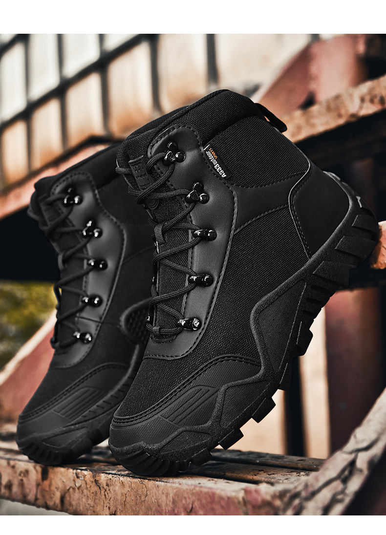 Waterproof Men's Tactical Combat Boots For Outdoor Field Training_voghion.com