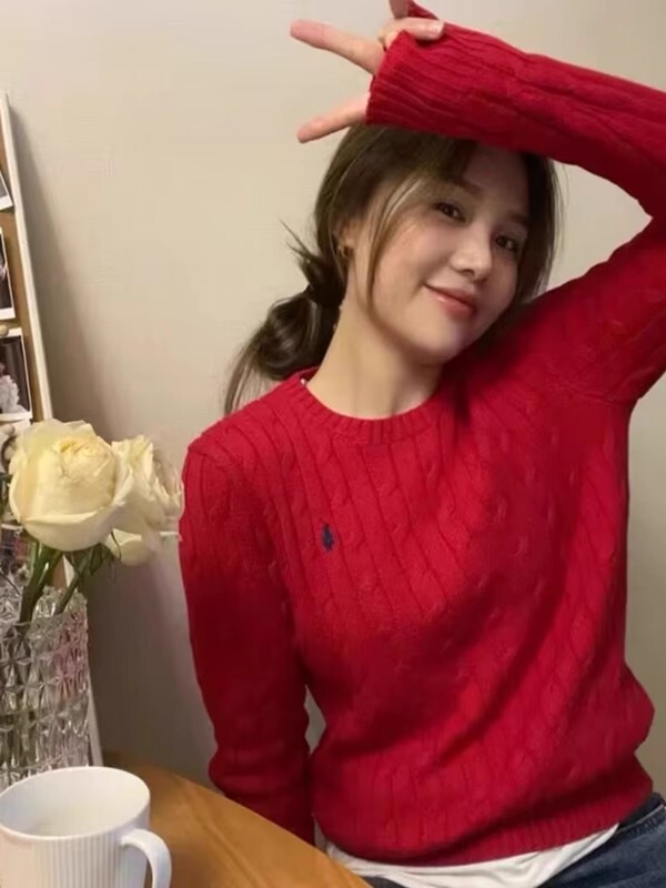 女性用ツイストセーター、秋冬服、小柄な人向けのショートハイウエストニットボトムシャツ、ラウンドネック、ゆったりとした長袖トップス|undefined
