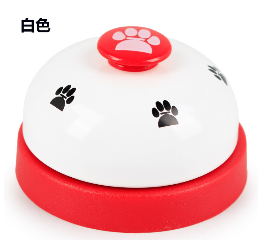 Fábrica Amazon popular mascota Dispositivo de prensa de Bell de entrenamiento inteligencia desarrollo juguete para mascotas diversión huellas perro entrenamiento Bell