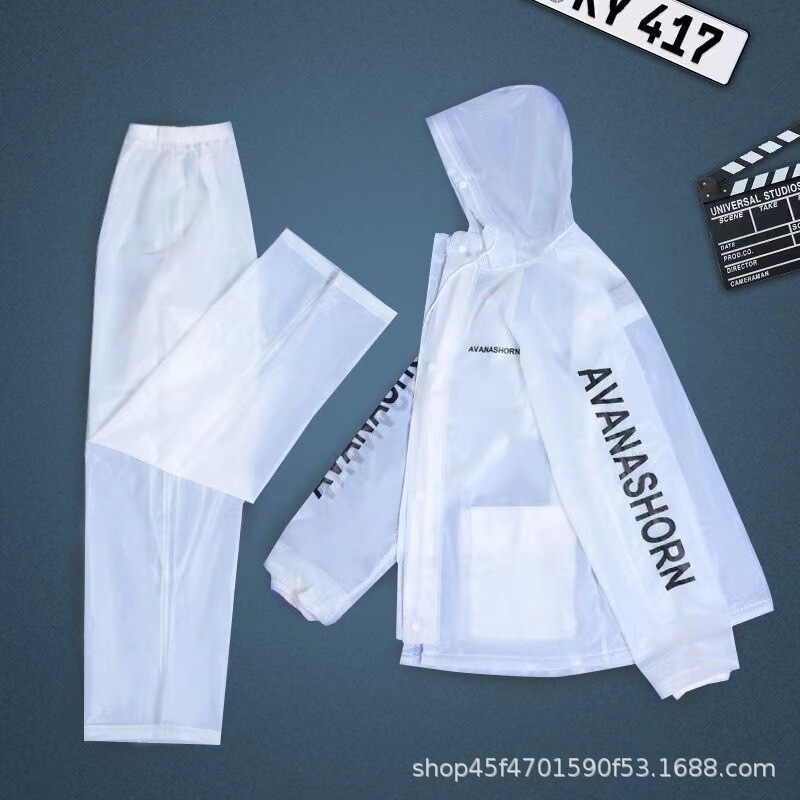 Raincoat and Rain Pants Set, Separate Pieces, for Men and Women, Single Rider, Electric Motorcycle Riding, Long Style, Full-Body Storm-Proof for Riders