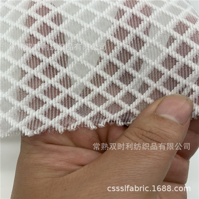 菱形网眼布3D影花网布宽幅床垫网眼布特殊网布帽子网地垫复合网布