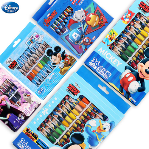 Disney Mickey children's 36-color oil pastels for primary school students and toddlers color crayons for boys and girls washable painting pens