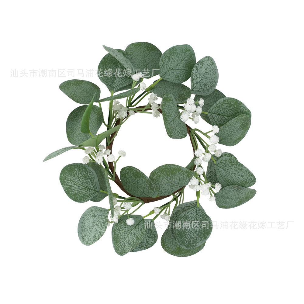 돈잎 안개꽃 화환(종이반지)