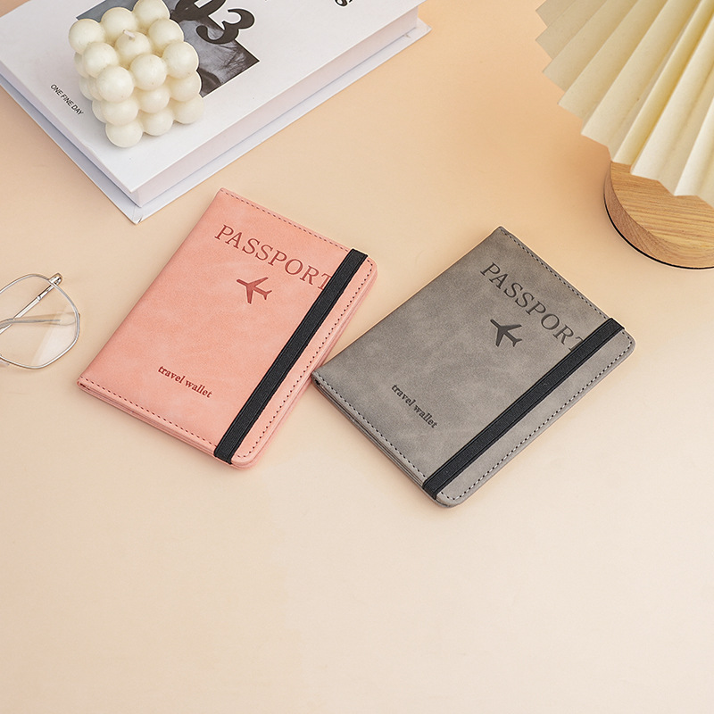 Bolsa de pasaporte de cuero de pu Amazon cross-border rfid multi-tarjeta multifunción passport passport funda de pasaporte