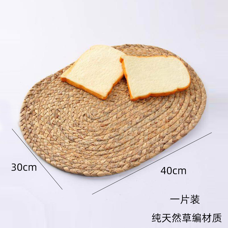 Transfronterizo Yiran calabaza tejido de paja almohadilla tejida a mano aislamiento térmico almohadilla de tazas y platos almohadilla de mortero almohadilla al por mayor